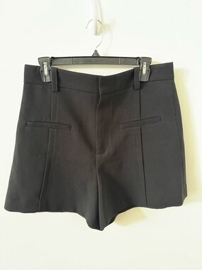 Zara Black High-Waist Tailored Shorts